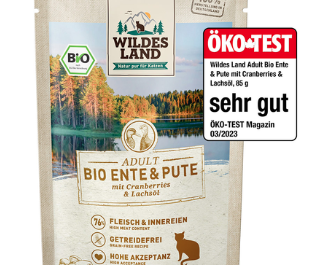 Wildes Land Bio Adult Ente & Pute mit Cranberries & Lachsöl 85g