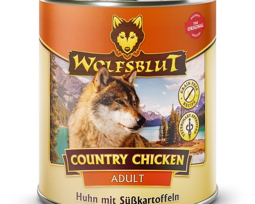 Wolfsblut Country Chicken Adult - Huhn mit Süßkartoffeln 800g