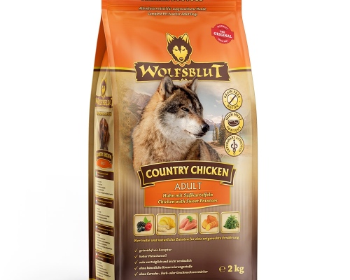 Wolfsblut Country Chicken Adult - Huhn mit Süßkartoffeln 2kg