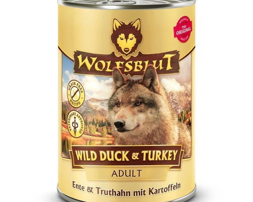 Wolfsblut Wild Duck & Turkey Adult - Ente & Truthahn mit Kartoffel 395g