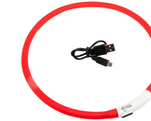 Karlie Visio Light LED Schlauchhalsband, Rot
