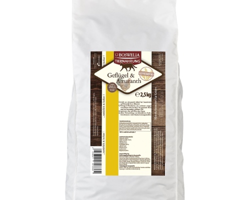 Boswelia Trockenfutter Katze Geflügel & Amaranth - getreidefrei 2,5 kg