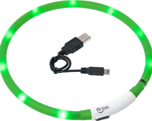 Karlie Visio Light LED Schlauchhalsband, Grün